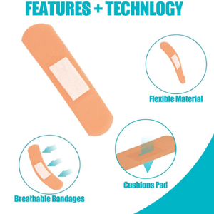 Vendajes Adhesivos Flexibles de Tela Transpirable para Dedos y Nudillos, Variedad de Estilos, a Granel, Impermeables, para Primeros Auxilios - Product Image 2