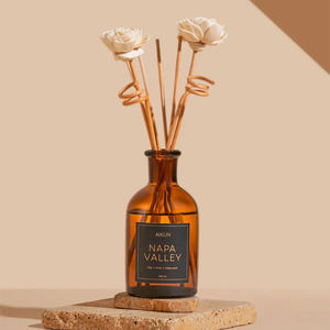 Hotel Home Fragrance Luxury Glass Eco-Friendly Fireless <b>Essential</b> <b>Oil</b> Reed <b>Diffuser</b> Set with Long Lasting Aroma for Home Use - Product Image 5