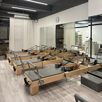 Reformer Pilates en Bois d'Érable Certifié CE, Portable, Commercial, Durable, Équipement d'Entraînement de Base pour Yoga, Qualité Studio, Garantie 10 Ans