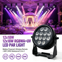Projecteur LED plat RGBWA+UV étanche IP65 pour scène DJ DMX