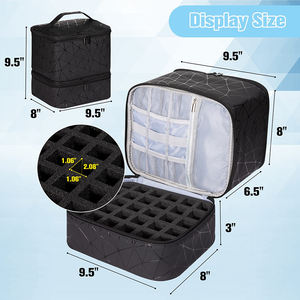 Tas pembawa cat kuku lapisan ganda, tas penyimpanan cat kuku bepergian - Product Image 5