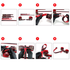 革ボンデージ手錠精巣トラクションSMトレーニングセット奴隷支配楽しいゲームタイの手カップル大人のおもちゃ卸売 - Product Image 4