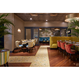 Personalizado de cuero o tela tachonado u forma medio redonda curva <span class=keywords><strong>restaurante</strong></span> booth sofá - Product Image 3