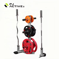 PINJIAN Étagère à assiettes pliable moderne en métal avec roulettes pour salle de sport à domicile