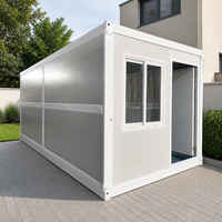 Livraison rapide - Maison conteneur pliable en forme de X - Maison préfabriquée modulaire de 20 pieds avec toilettes pour utilisation d'urgence