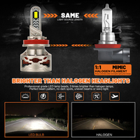 Vente en gros de phares LED en forme de U R11 120W 12000lm, couleur blanche, alliage d'aluminium, ampoule de phare LED automobile pour voiture universelle