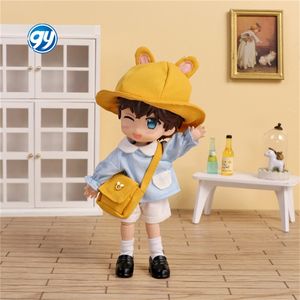 أزرق فاتح وردي Ob11 ملابس أطفال قميص + بنطال + قبعة + حقيبة دب أرنب بدلة روضة أطفال مولي ملابس أطفال GSC جسم 12 BJD إكسسوار - Product Image 2