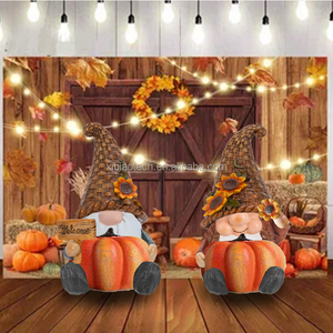 Décoration de maison de Thanksgiving gnome kawaii, <span class=keywords><strong>figurine</strong></span> en résine de citrouille, gnome espiègle, ornement peint à la main, réaliste, taille personnalisable - Product Image 6