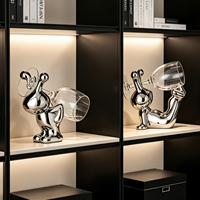 Porte-vin créatif en forme de lapin, ornement pour meuble à vin, décoration de hall d'entrée, décoration intérieure, support à verres à vin pour buffet de salon