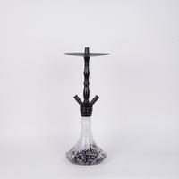 Vente en gros de narguilé Shisha en verre de haute qualité arabe allemand portable simple et double trou de tube