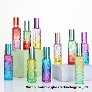 Flacon de parfum en verre dégradé bicolore <span class=keywords><strong>Balsam</strong></span> Pear avec pompe pulvérisatrice portable, vente directe d'usine, modèle KS-1255 Jiangsu - Product Image 2