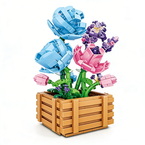 EPT Rose, vente chaude, ensemble de briques <span class=keywords><strong>à</strong></span> assembler soi-même, jouets sur le thème des plantes, série de fleurs colorées, blocs de construction éducatifs pour les enfants - Product Image 1