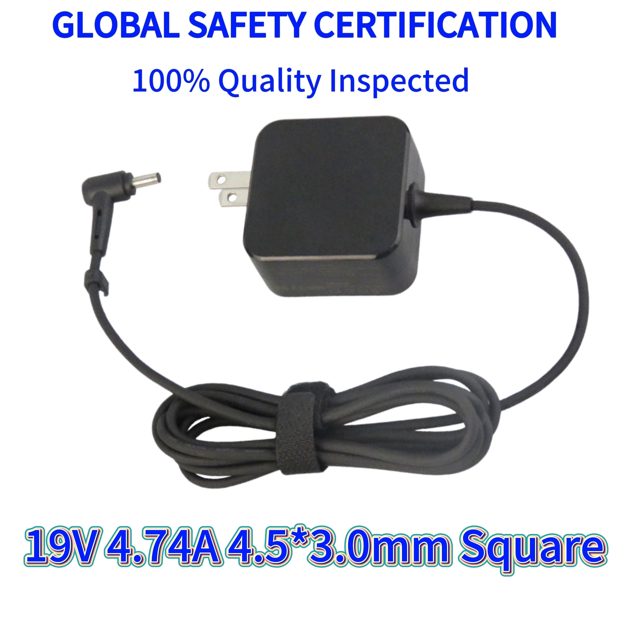 Square black 19V 4.74A 4.5*3.0mm