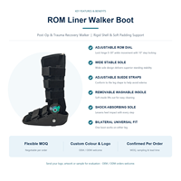 Botte de marche personnalisée ODM OEM CE ISO ROM à coque rigide, angle réglable, verrouillage par pas de 10 degrés, stabilisation de la cheville pour rééducation, direct usine