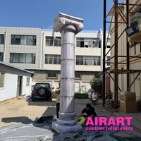 Pilier romain antique gonflable commercial sur mesure et réutilisable, colonne classique gonflable pour la location événementielle