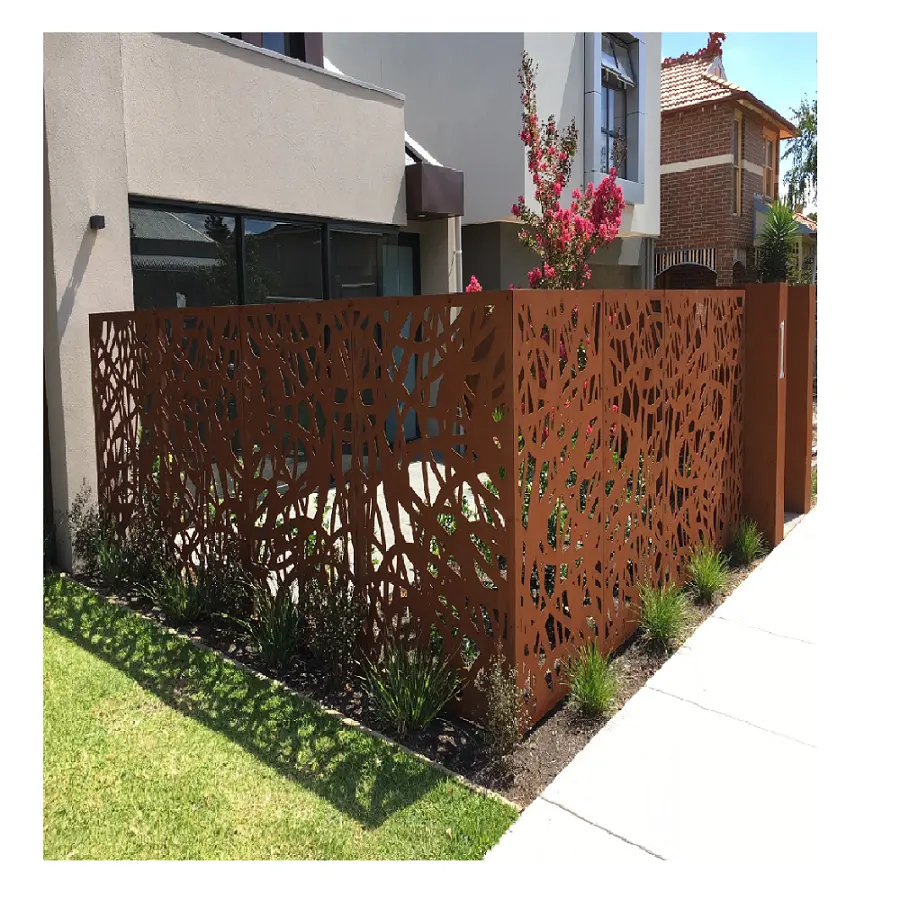 Clôture de jardin décorative en métal, barrière et barrière