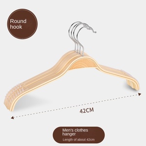 DD4626 <span class=keywords><strong>cintre</strong></span> anti-dérapant en bois massif avec logo personnalisé pour adultes et enfants cintres sans couture conception anti-épaule magasin à domicile - Product Image 6