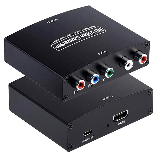 1080P Video Audio Converter Adapter 5RCA RGB YPbPr to HD for DVD HDTV Monitor Projector Video Matrix