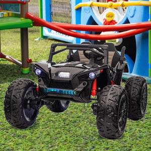 Elektrische auto voor kinderen, 24V accu aangedreven, met LED-verlichting, rijautootje voor grotere kinderen, <span class=keywords><strong>2</strong></span>-zits met afstandsbediening - Product Image 5