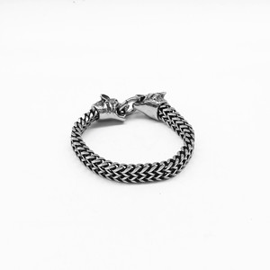 Pulsera yunnique de acero y titanio con cabeza de lobo, joyería Punk Hip Hop para hombre, pulsera con diseño geométrico de animales, GZYB 0515 - Product Image 3