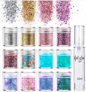 DIY Nail Art Paillettes Glitter Gradient Gel Tattoo Glue Light Skin Tone Polish sous forme de poudre de 5g - Product Image 5