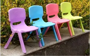 Cadeira de plástico colorida para escola de jardim de infância, cadeira de estudo usada para crianças, estudante jovem de alta qualidade