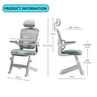 Chaise d'apprentissage ergonomique intelligente et portable en plastique de haute qualité pour enfants, avec hauteur de siège réglable et anti-cyphose, idéale pour la maison
