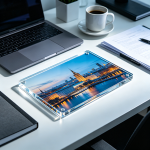 Panneau en Lucite Imprimé UV Personnalisé pour Affiches Publicitaires de Supermarché, Blocs d'Affichage en <span class=keywords><strong>Plastique</strong></span> Transparent PMMA Plexiglas, Signalétique - Product Image 3