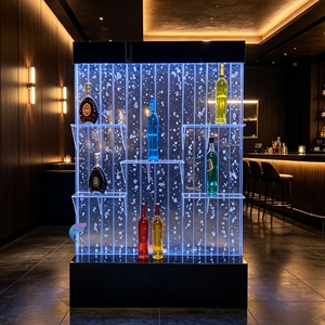 Panneau LED acrylique moderne lumineux avec effet bulles d'eau, séparateur de pièce translucide à cadre fixe pour salon, bar à domicile, hôtel - Product Image 3