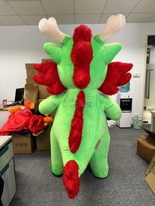 Sản phẩm mới đầy màu sắc sống động rồng Inflatable Linh Vật Trang phục đáng yêu phim hoạt hình Inflatable không răng rồng phù hợp với cho người lớn - Product Image 5