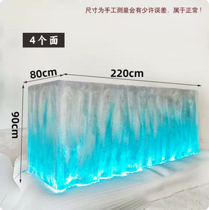 Comptoir <span class=keywords><strong>de</strong></span> réception personnalisé en résine transparente et fibre <span class=keywords><strong>de</strong></span> verre, design moderne, éclairage LED, respectueux <span class=keywords><strong>de</strong></span> l'environnement, pour hôpitaux, hôtels, bars, gymnases - Product Image 2