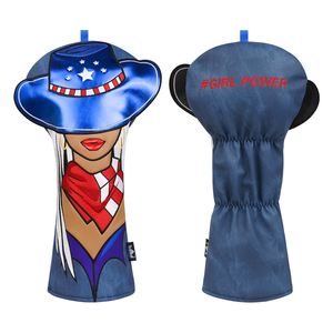 Couverture de pilote en cuir PU bleu violet 1 couverture en bois Club <span class=keywords><strong>Golf</strong></span> Headcover <span class=keywords><strong>Golf</strong></span> Head Cover - Product Image 3