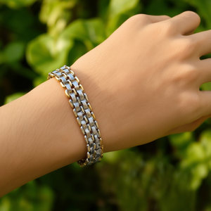 สร้อยข้อมือแฟชั่นแบบโซ่ 316L สแตนเลสสตีล ชุบทอง PVD ทนทาน ยั่งยืน - Product Image 3