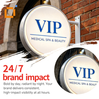 Panneau publicitaire lumineux étanche personnalisé pour l'extérieur, enseigne de devanture de magasin pour salon de beauté, promotion de marque commerciale