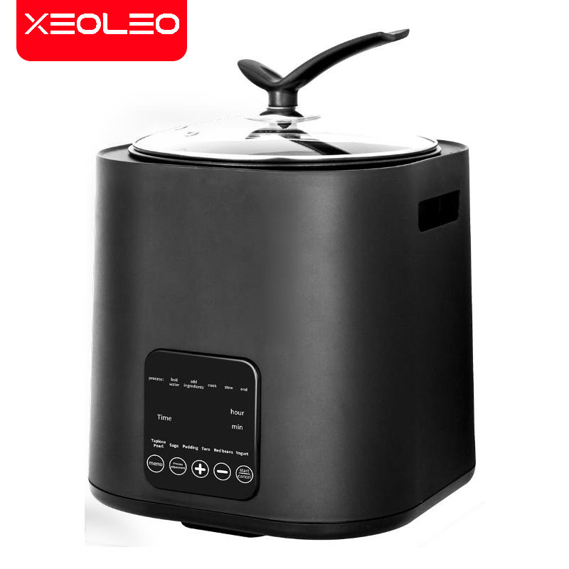 XEOLEO Fully AutomaticTapioca Pearls Cooker Boba Machine Non-Stick Pan 9L Large Capacity 1300W Pearl Cooking Pot Sago Cooker