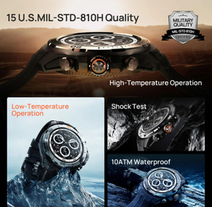 นาฬิกาอัจฉริยะ Mibro GS Explorer Global Unisex หน้าจอ AMOLED ติดตามการออกกำลังกาย กันน้ำ 5ATM สายซิลิโคน - Product Image 3