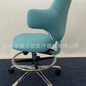 Silla de Examen por Ultrasonido Shileva, Color Azul Pavo Real, Ergonómica, Ajustable en Altura, con Ruedas, para Uso en Consultorios Médicos - Product Image 4