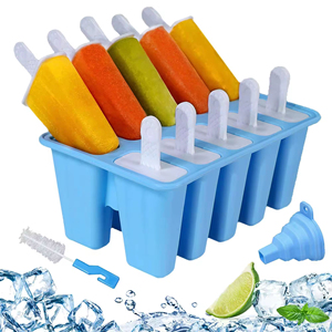Moule à glace portable en silicone sans BPA avec poignée, compatible lave-vaisselle et écologique, pour la fabrication de bâtonnets glacés maison pour enfants, DIY - Product Image 2