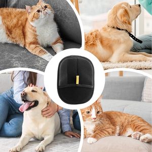 Gant anti-poils pour animaux de compagnie, noir, 18x12x1cm, dépoussiéreur électrostatique pour l'entretien du pelage des chiens - Product Image 4