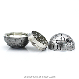 Direct usine, Broyeur et concasseur d'herbes sèches en alliage de zinc, 3 couches, manuel, simple, design Death Star Droid <span class=keywords><strong>BB8</strong></span>, accessoire pour fumeurs - Product Image 2
