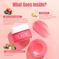 12 pièces/boîte lisse nourrir hydratant lèvres sèches curcuma miel pastèque lèvres masque de sommeil vente en gros