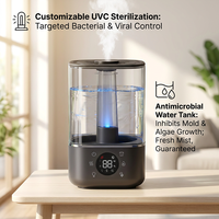 Nouveau 2025, Grand Humidificateur d'Air Domestique 3.5L 4L, Logo Personnalisé, Télécommande, Brume Froide, Humidificateur Ultrasonique Intelligent pour la Maison avec LED