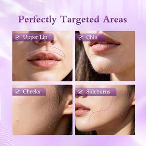 Crème dépilatoire à base de plantes douce, indolore et longue durée, parfumée à l'aloe vera, pour une épilation apaisante du visage pour femmes - Product Image 6