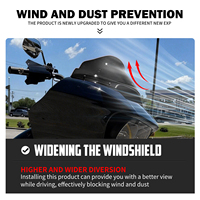 Pare-brise de moto de 9 pouces, déflecteur de vent, 5 couleurs, en plastique, pour Harley Road Glide FLTRX FLTRXS 2015-2023