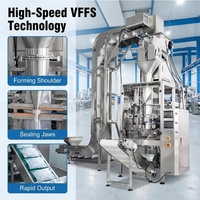 Automatische verpakkingsmachine voor 500g snoep, noten, pindakaas, pinda-donuts, pinda's, gedroogd fruit.