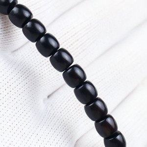 Ebony Drum Bead <b>Bracelet</b> 6x7mm New Chinese Style Unisex Wooden Jewelry Everyday Wear - Product Image 2