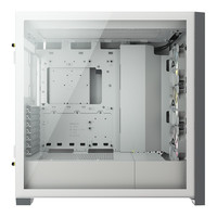 Boîtier d'ordinateur de bureau RGB blanc 5000x, format Mid-Tower ATX, refroidissement par eau 360, espace extra-large, prend en charge l'interface Type-C, panneau latéral
