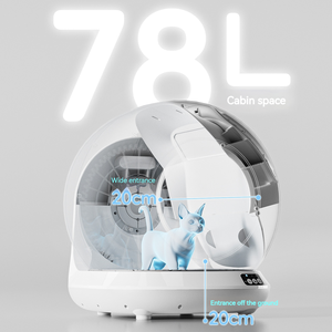 PETAOK OEM WiFi Self Cleaning <strong>Cat</strong> <strong>Litter</strong> Box Smart Automatic Toilet Robot App Control 78L Large ABS Material Multiple <strong>Cats</strong> - Product Image 4
