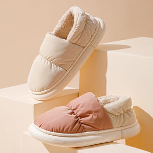 Pantuflas de Interior para Hombre y Mujer, Impermeables, Transpirables, de Felpa, Cálidas, de Algodón, con Suela Gruesa Antideslizante para Parejas - Product Image 2