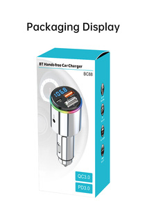 Kit voiture multifonctionnel avec transmetteur FM, lecteur <span class=keywords><strong>MP3</strong></span>, fonction mains libres sans fil et charge rapide QC 3.0 - Product Image 6
